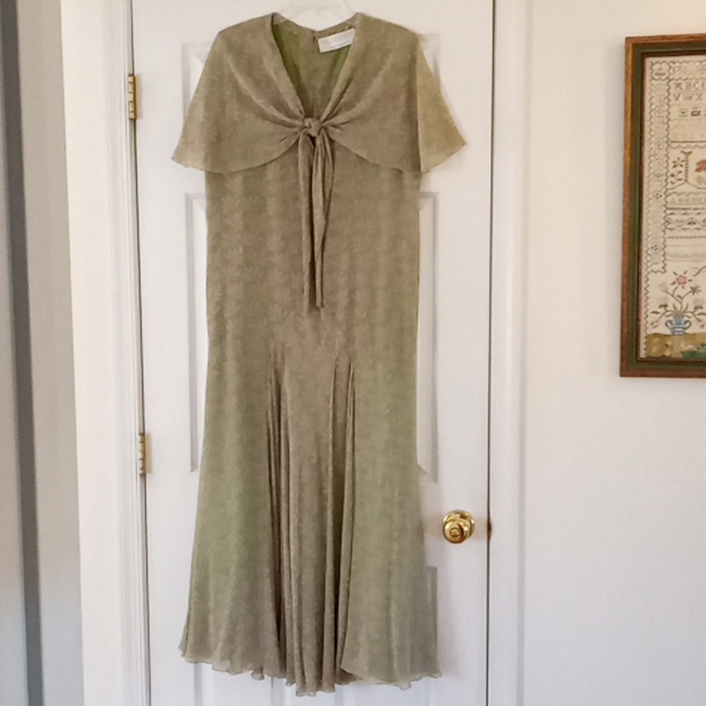 Rare 1970's Silk Anna Weatherly 1920's style Dress. - Picture 2 of 13